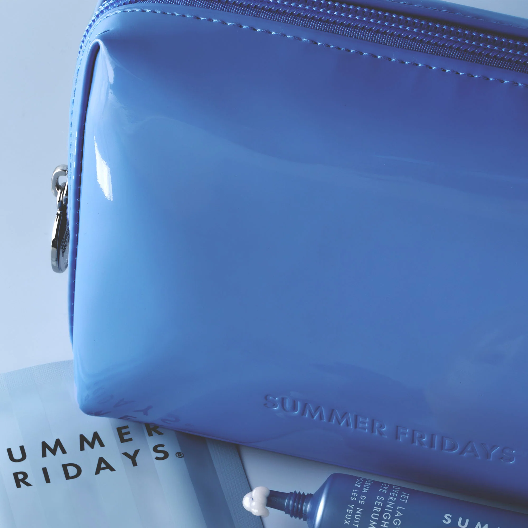 Glossy Pouch in Jet Lag Blue - Image 3